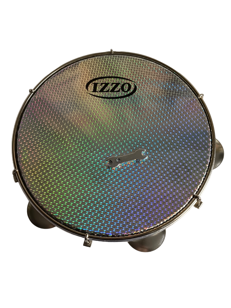 Pandeiro 10" - Parche Metálico Holográfico - ABS Amarillo 