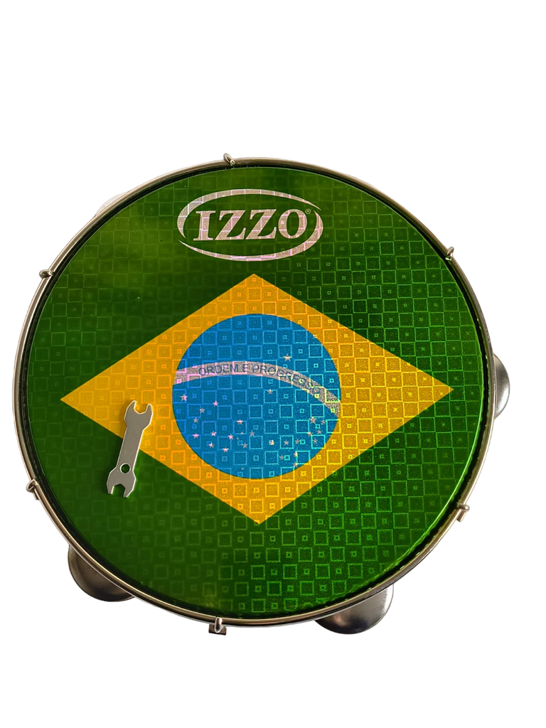 Pandeiro 10" Holográfico Brasil - ABS AZUL