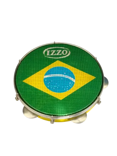 Pandeiro 10" - ABS Amarillo - Holográfico  Brasil