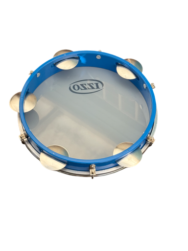 [Pandeiro 10"] Pandeiro 10"- ABS Azul - Parche Nylon blanco 