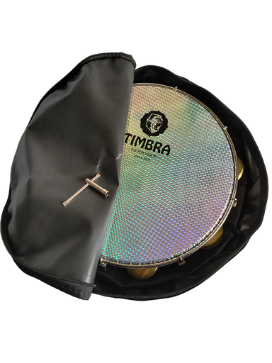 [Pandeiro Profesional Timbra Top Profesional] Pandeiro Profesional 11" - Parche prismatic Holográfico - Chocolate 